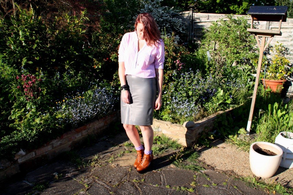 Bed shirt and leather skirt bunnipunch 