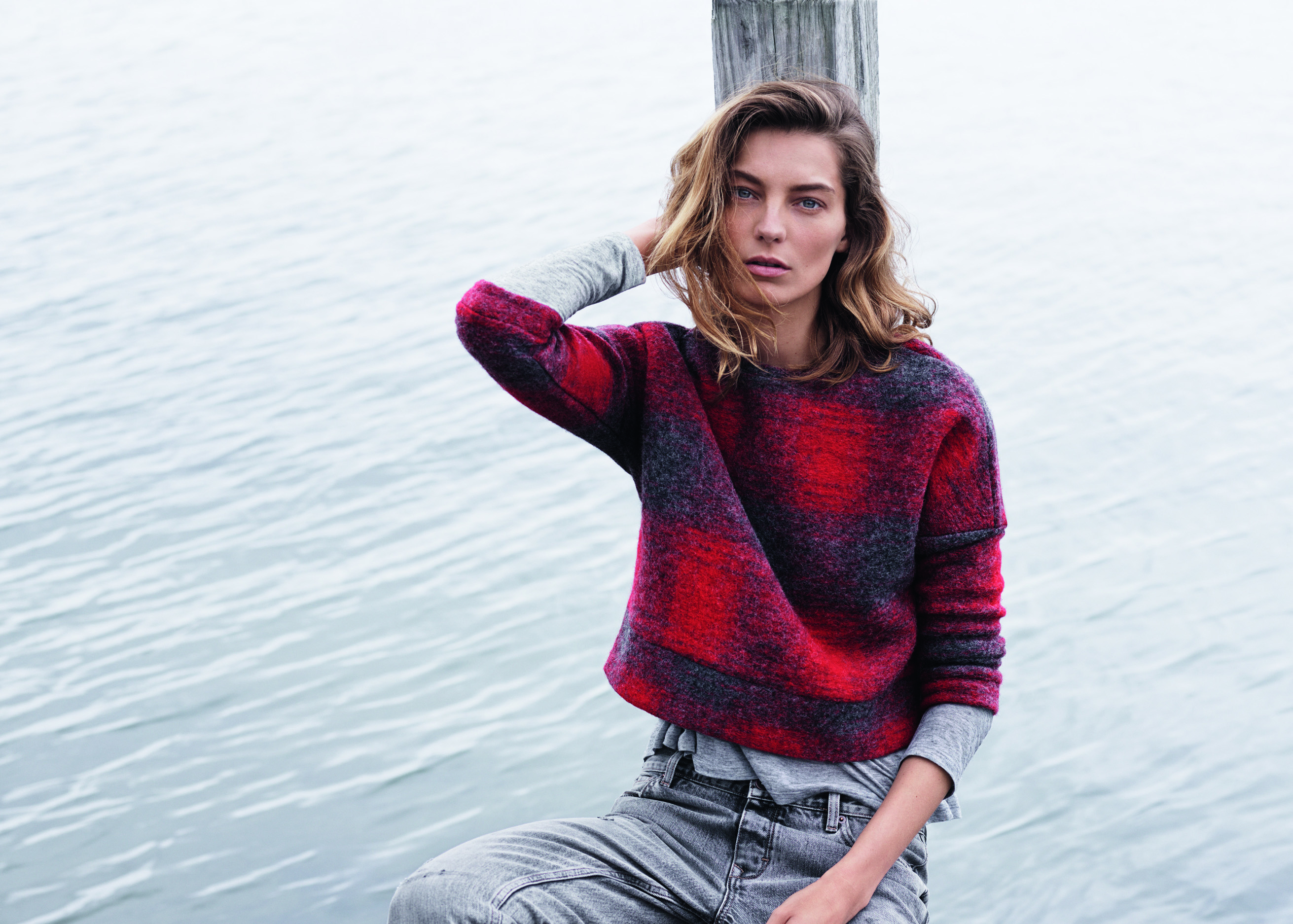 Daria Werbowy as the face of Mango AW14