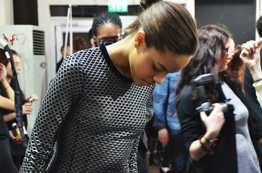 Emilio De La Morena AW15 backstage London Fashion Week