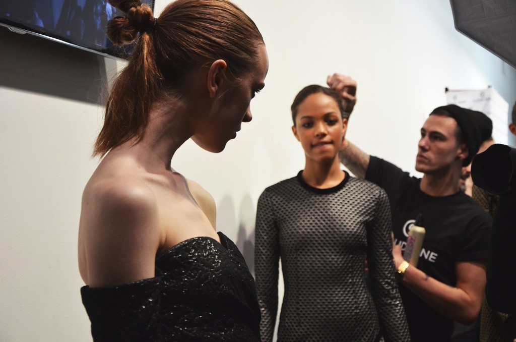 Emilio De La Morena AW15 backstage London Fashion Week