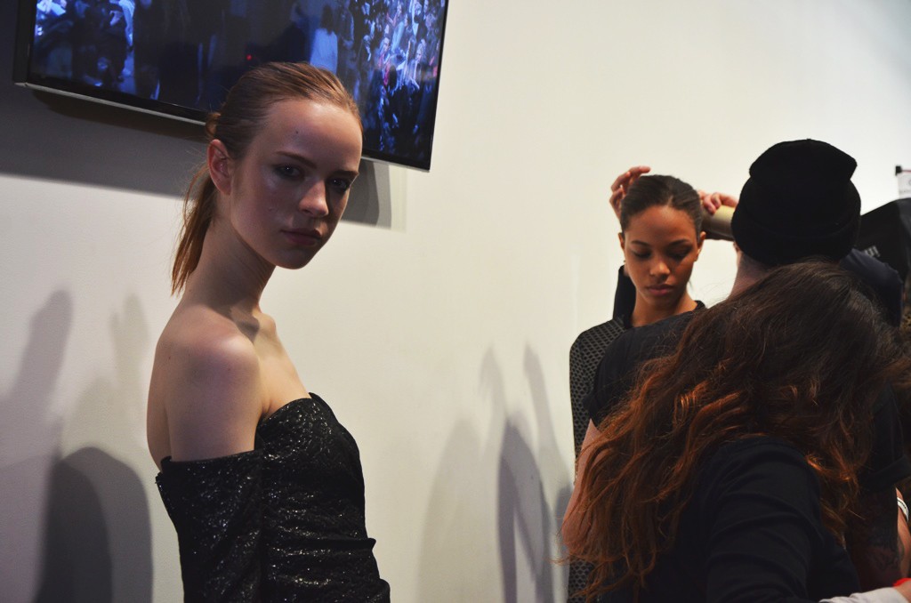 Emilio De La Morena AW15 backstage London Fashion Week