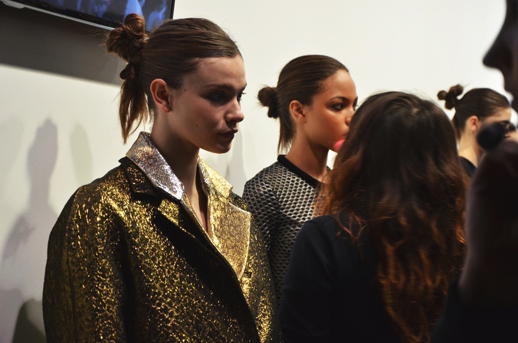 Emilio De La Morena AW15 backstage London Fashion Week