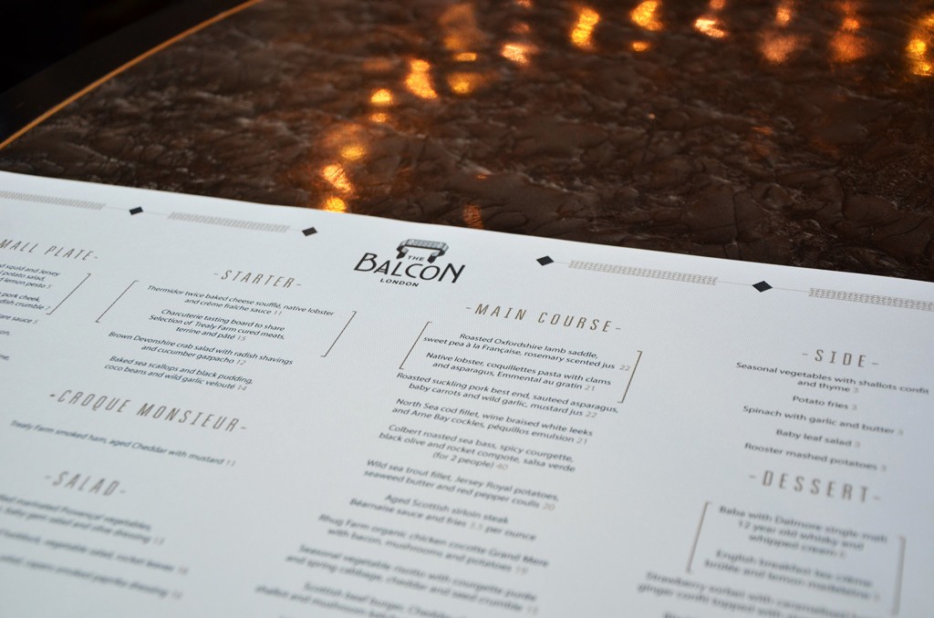 The Balcon, London restaurant review